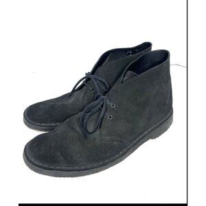 Clarks Originals Boots Mens 11 Black Suede Lace Up High Top Desert Boot